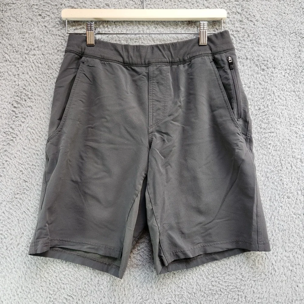 The North Face Shorts Men's Small Gray Nylon Stretch Pockets Mid Rise Drawstring